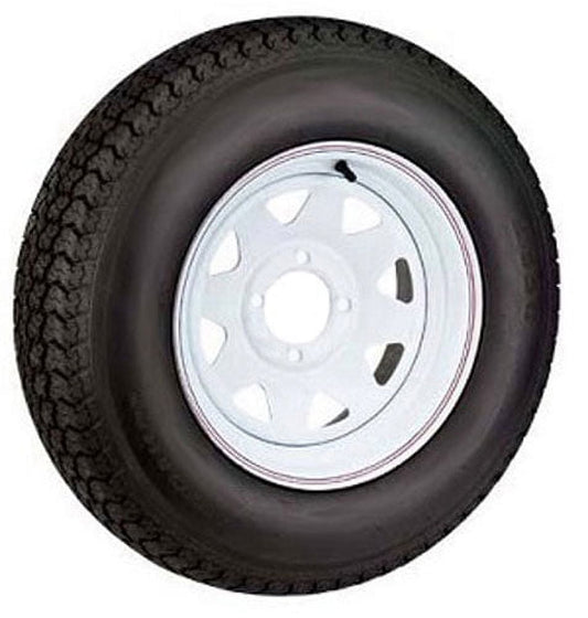 Load Star 30540 Tire and Wheel Assembly - 480x12 - 4 Hole - White Rim
