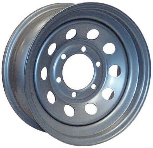 Loadstar 20366 Chrome 2040 lb. Max Load 5 on 4.5 Bolt Pattern 14 X 5.5 Modular Steel Wheel (Rim) with Rivets