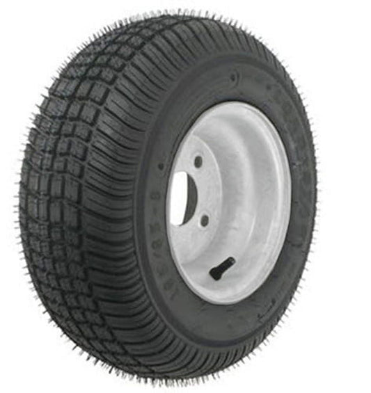 Loadstar 3H371 14" 205/65-10 K399 Bias Tire & Silver 10 x 6 Solid Wheel (Rim) Assembly with 1100 lb. Max Load Max Load