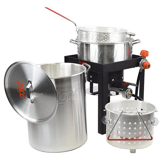 Loco Cookers 30 Quart Propane Boil, Fry & Steam Kit