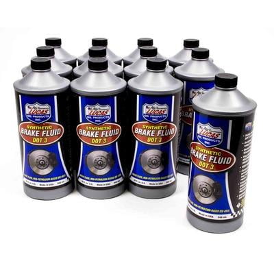 Lucas Oil 10826, Brake Fluid Dot 3 Case 12X1 Qt Performance Racing Parts
