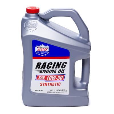 Lucas Oil LUC10611, Synthetic Racing Oil 10W 30 5Qt Bottle Performance