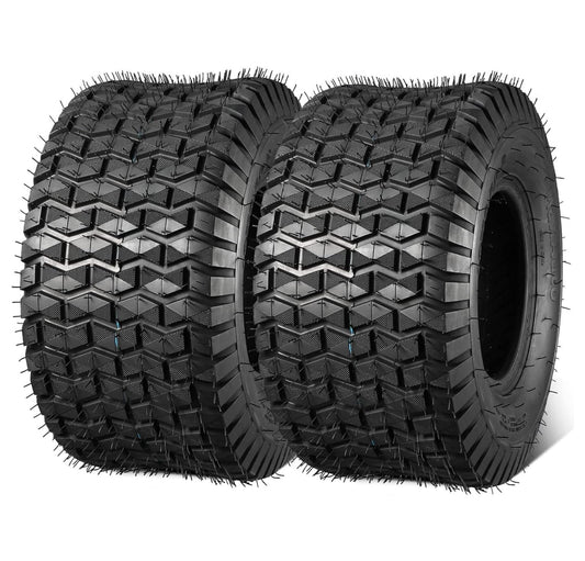 Lwory 18x9.50-8 Lawn Mower Tires, 18x9.50-8nhs Tires, 18x9.50 8 Turf Tires 18-9.50-8 Rear Mower Tires, 4 Ply Tubeless Tire, 1040lbs Capacity, Set of 2