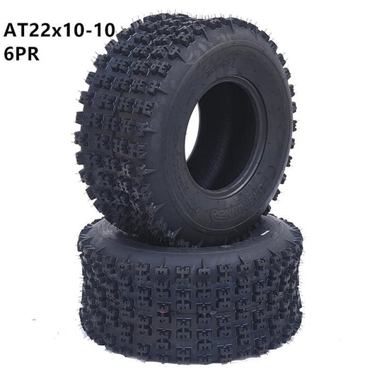 M optimized 2 Pack 22x10-10 ATV Tires 6 Ply All Terrain Rear Tires 22x10-10 6PR TL ATV UTV Trail Sand Mud Off-Road Tires Tubeless EOS Black
