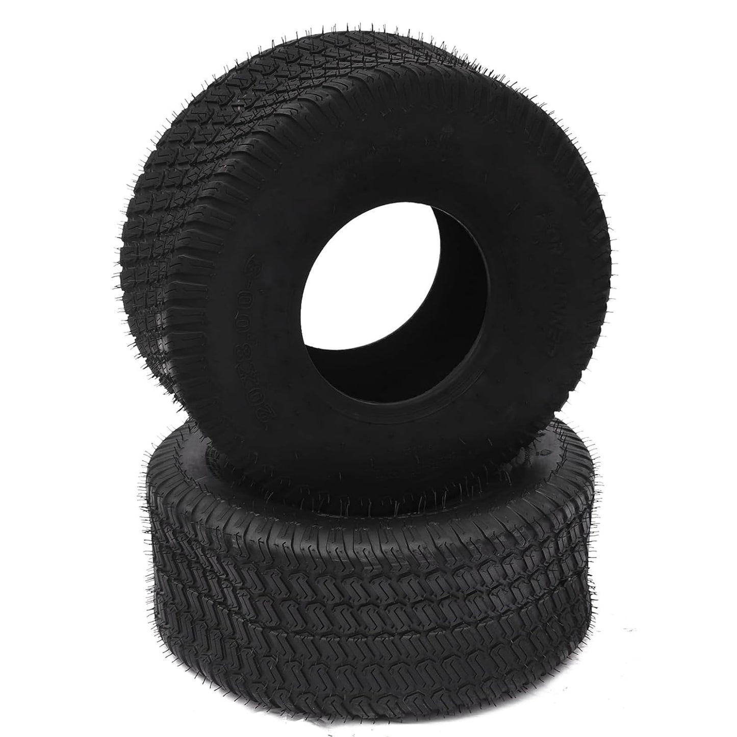 M optimized 20x8.00-10 4PR Lawn Garden Mower Turf Tires 20x8.00-10 Great Traction Tire, Set of 2 Black