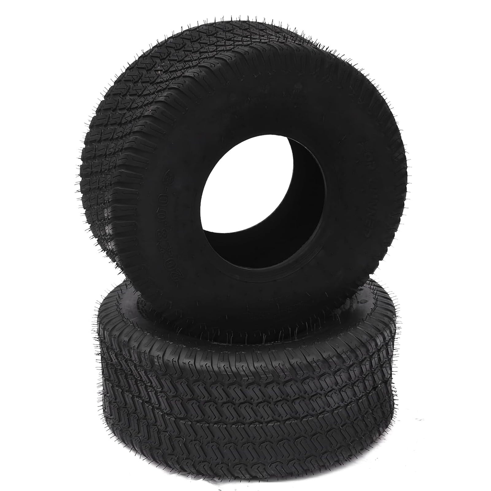 M optimized 20x8.00-10 4PR Lawn Garden Mower Turf Tires 20x8.00-10 Great Traction Tire, Set of 2 Black