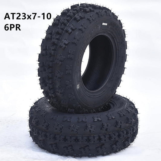 M optimized Set of 2 23x7-10 All Terrain Front Tires ATV UTV Sport Tires 6 Ply PR Tubeless EOS Black