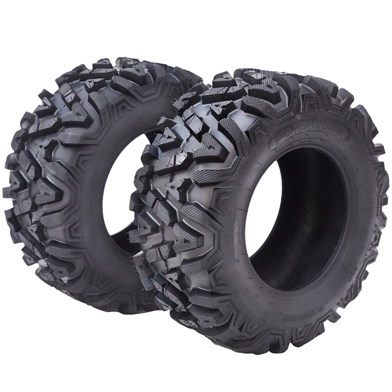 M optimized Set of 2 ATV UTV 25x8-12 Off-Road Tires 6 Ply Tubeless All-Terrain External Tires 25x8-12 6PR Off-Road All-Terrain Tires Tubeless, Black