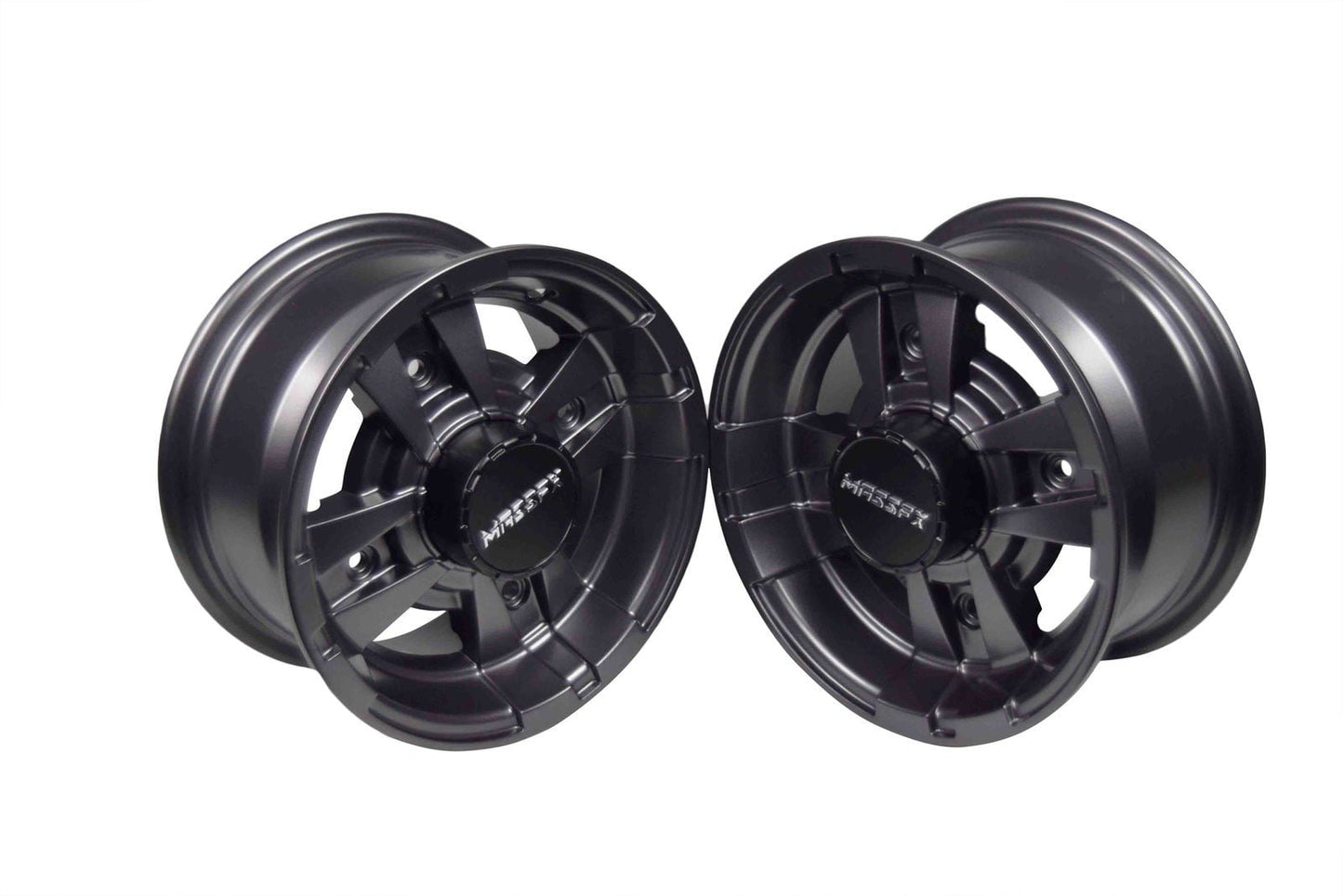 MASSFX 10x5 4/156 Gun Metal 10" Rim Yamaha 2Pack Front Wheels Banshee 1987-2006