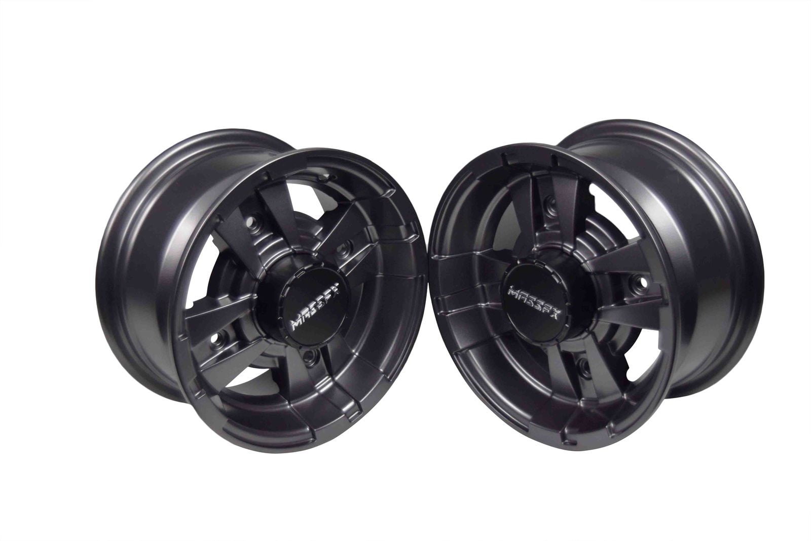 MASSFX 10x5 4/156 Gun Metal 10" Rim Yamaha 2Pack Front Wheels Banshee 1987-2006