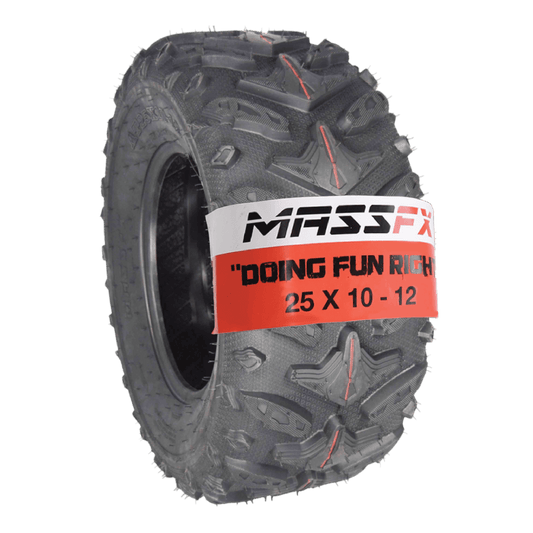 MASSFX Grinder 25x10-12 Rear Tire for ATV, UTV, & SxS on Soft/Hard Pack Ground