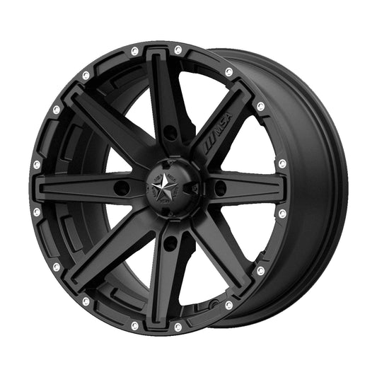 MSA Offroad Wheels Aluminum Rim M33 CLUTCH 12X7in Satin Black Finish, M33-02710