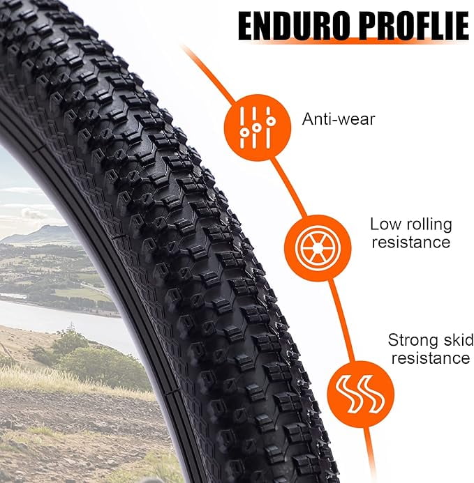 MTB Bike Tire  Pack 24 Inch Tire Folding Bead Replacement Tyre 24 x1.95 Mountain Bicycle Tires