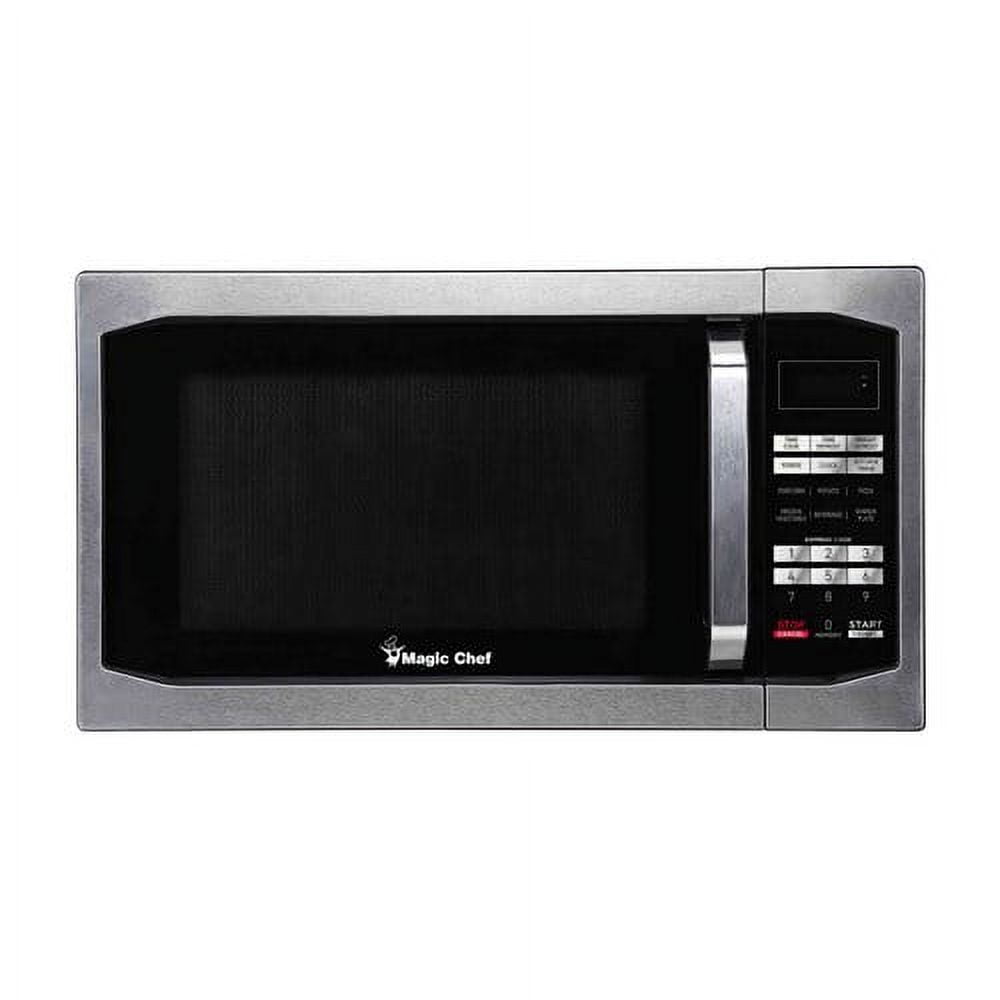 Magic Chef 1.6 cu ft Countertop Microwave Oven in Stainless Steel