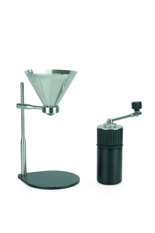 Manual Coffee Grinder And Pour Over Coffee Stand