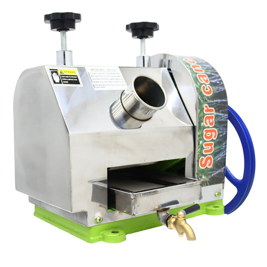 Manual Sugar Cane Juicer 3 Rollers Juice Squeezer Press Extractor with 2 Knives
