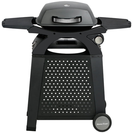Master Cook Tabletop Propane Gas Grill Portable, Black