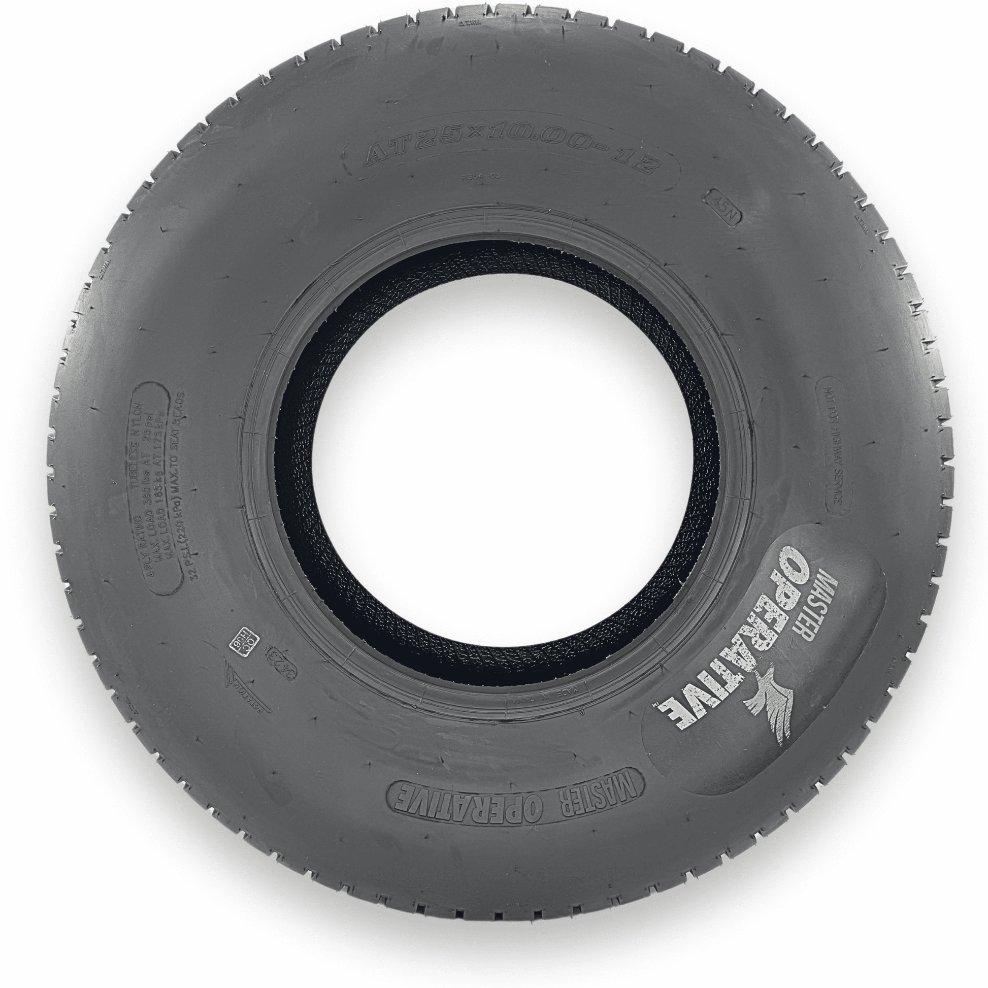 Master Operative 25x10.00-12 4 Ply Tubeless