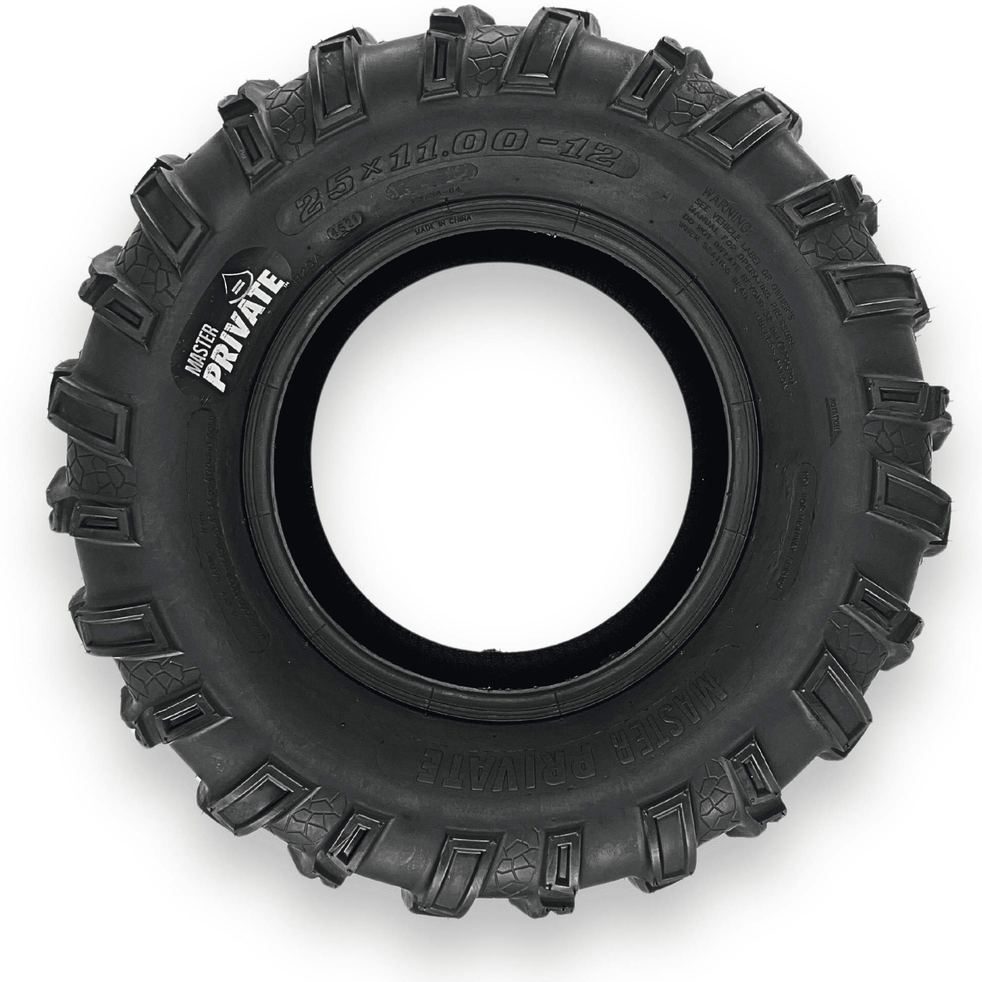 Master Private 25x11.00-12 6 Ply Tubeless