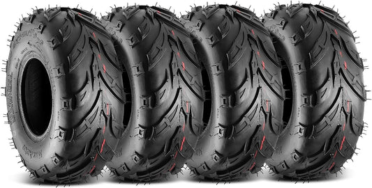 MaxAuto 145 70 6 ATV Tires 145/70-6 Mini Bike Tires 145 70-6 Go Kart Tires AT 145x70-6 Tire 4PLY Tubeless Tire, Set of 4