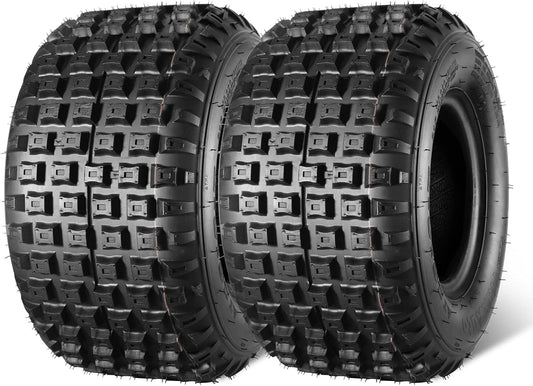 MaxAuto 16x8-7 ATV Tires 16x8.00-7 Mini Bike Tires AT16x8-7 Tire 16x8x7 Go Karts Knobby Tires, 6Ply Tubeless, Set of 2