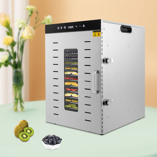 Meat Dehydrator for Jerky Maker Commercial Dehydrater 16 Trays Large Food Dryer