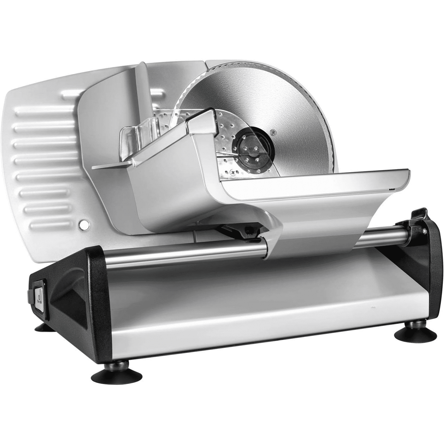 Meat Slicer Electric Deli Food Slicer with Child Lock Protection, Removable 7.5’’ Stainless Steel Blade and Food Carriage, Adjustable Thickness Food Slicer Machine for Meat, Cheese, Bread(150W)