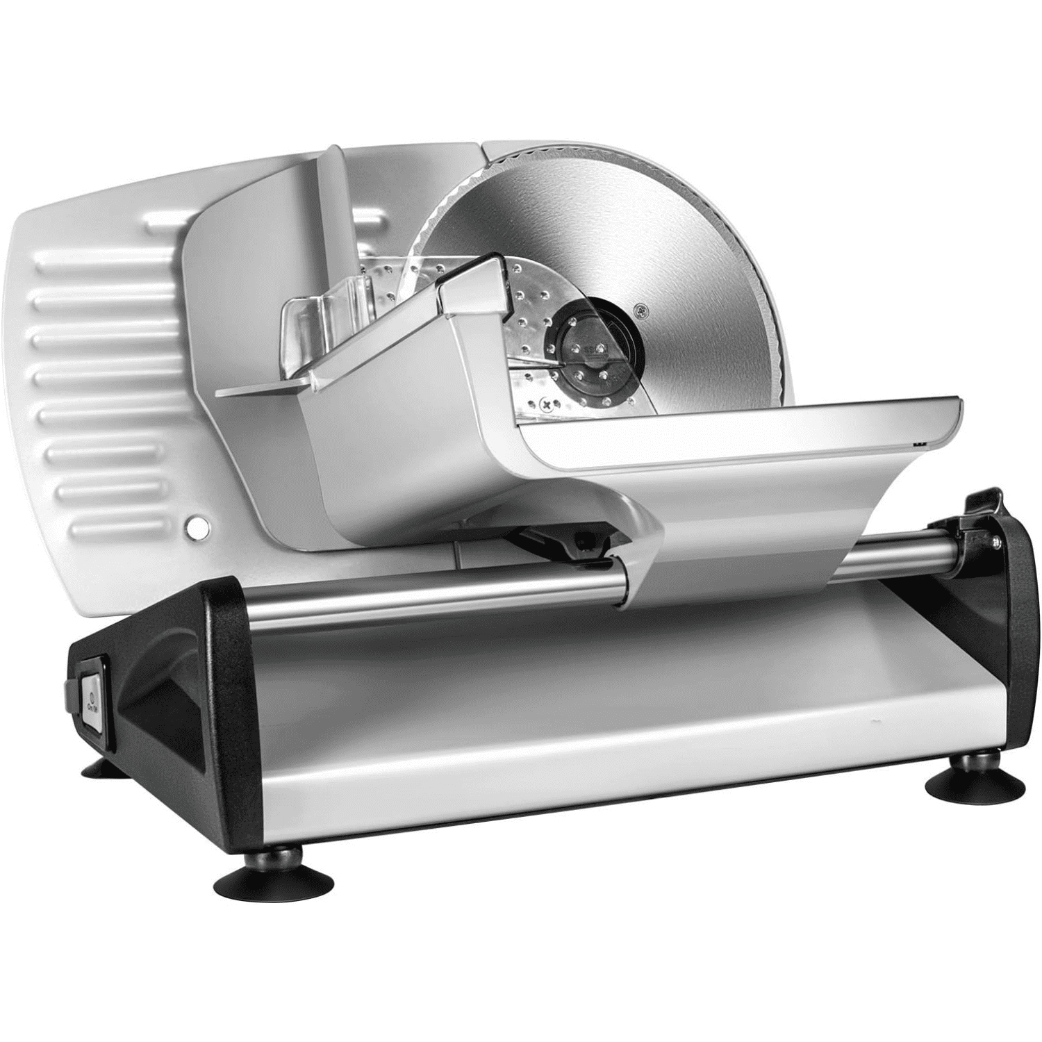 Meat Slicer Electric Deli Food Slicer with Child Lock Protection, Removable 7.5’’ Stainless Steel Blade and Food Carriage, Adjustable Thickness Food Slicer Machine for Meat, Cheese, Bread(150W)