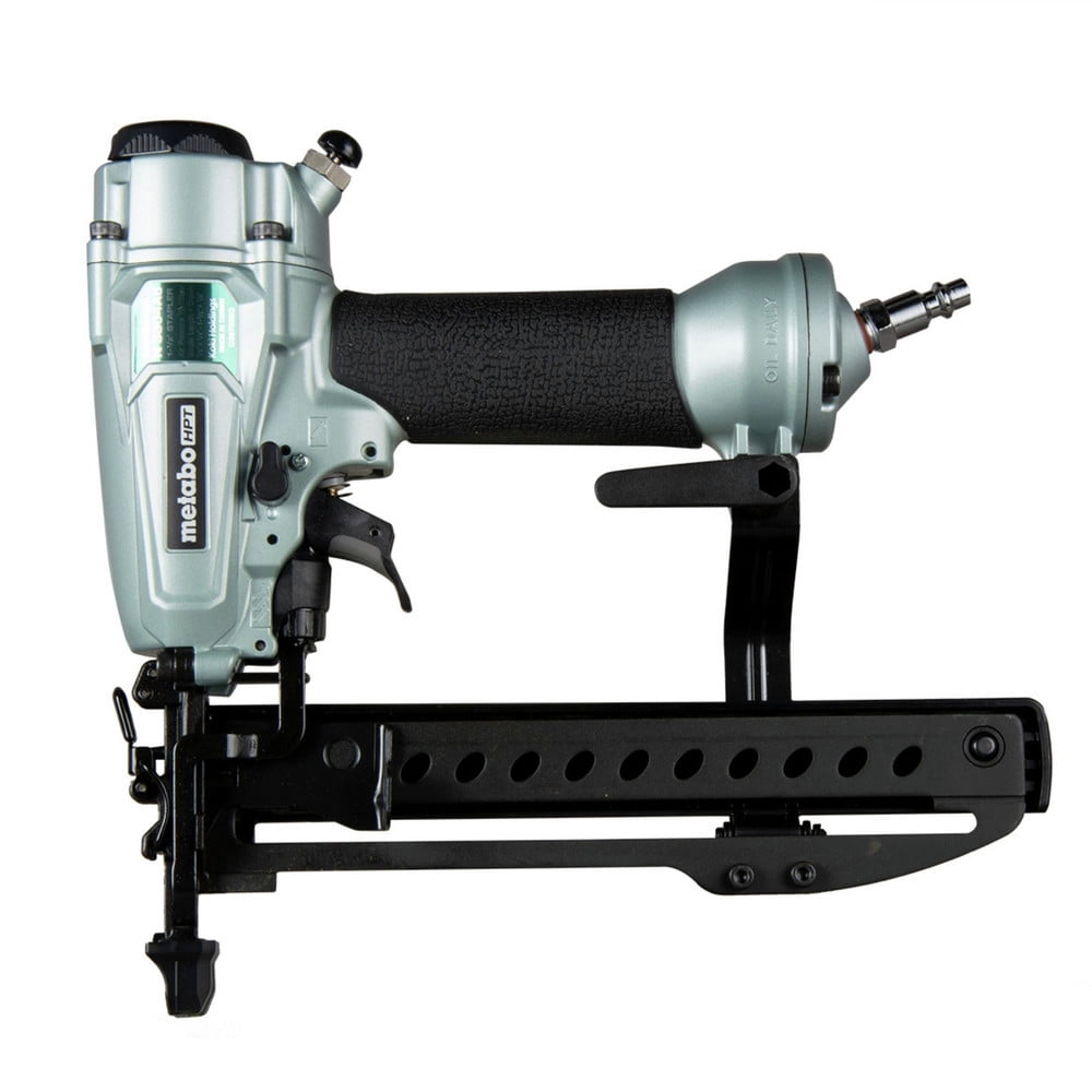 Metabo HPT Pro Finish Stapler, Pneumatic, 18 Gauge, 1/4-Inch Narrow Crown Staples, 1/2-Inch up to 1-1/2-Inch Staple Length, All-Metal Key Component Construction, Air Duster, Belt Hook (N3804A5)