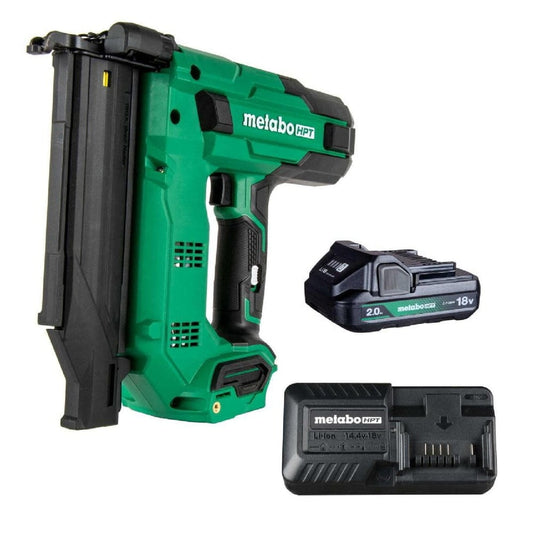 Metabo HPT NT1850DGM 18V MultiVolt Lithium-Ion 18-Gauge Compact Cordless Brad Nailer Kit (2.0 Ah)