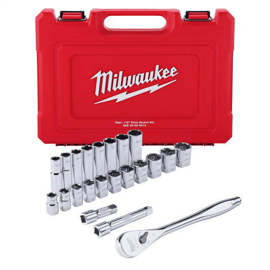 Milwaukee 48-22-9410 22 pc. 1/2" Socket Wrench Set (SAE)