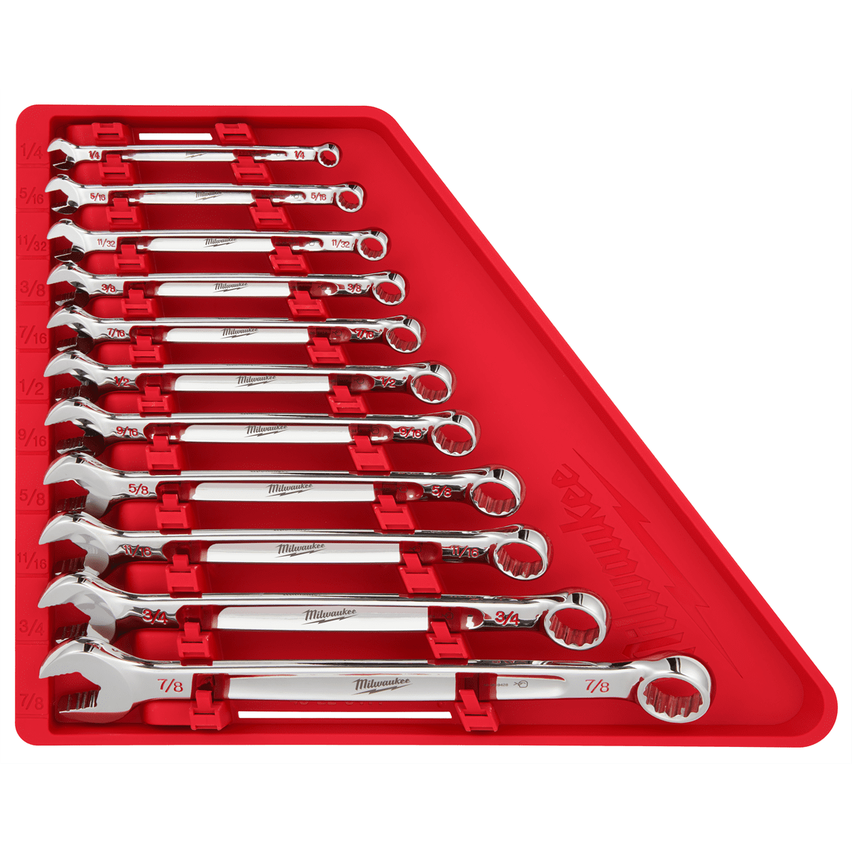 Milwaukee, Combination Wrench Set, 3.7 lb, 15.00 inch, 11 Piece