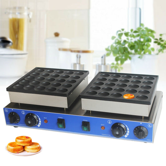 Mini 50PCS Dutch Pancake Baker Commercial Waffle Maker Machine 1.8in Nonstick Nonstick 110v Electric 50pcs 1.7" Round Poffertje Dutch Pancake Maker Baker