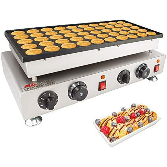 Mini Dutch Pancake Maker | Electric Poffertjes Iron | Nonstick | 110V (50 Pcs)