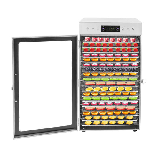 Miumaeov 18 Trays Commercial  Food Dehydrator Stainless Steel Fruit Vegetable Food Dry Machine 800W 110V