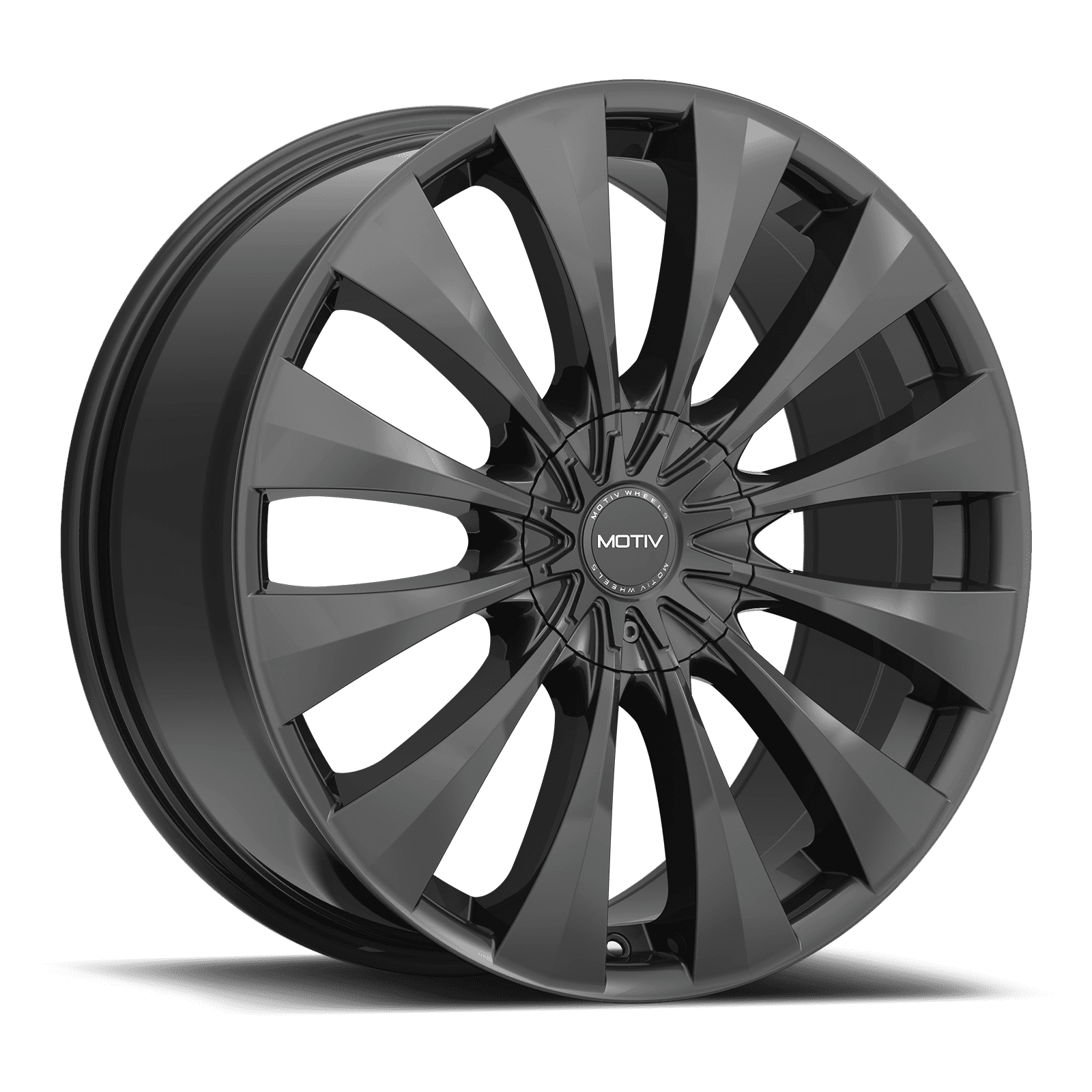 Motiv 436B 436B-6751838 16X7.5 5X100 / 5X4.50 (+38) MTV 436B (HB 73.1) Gloss Black Cast Aluminum