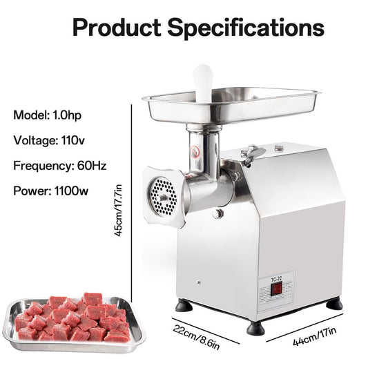 Mulaxen Meat Grinding Machine Electric Meat Mincer Tool 110V Stainless Steel Food Processor Multifunctional Grinding Machine for Commercial Home Kitchen nearby