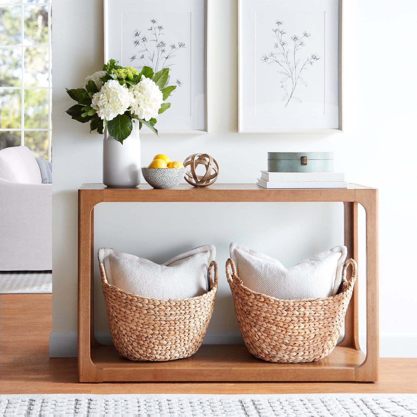 My Texas House Haven Console Table, Warm Brown