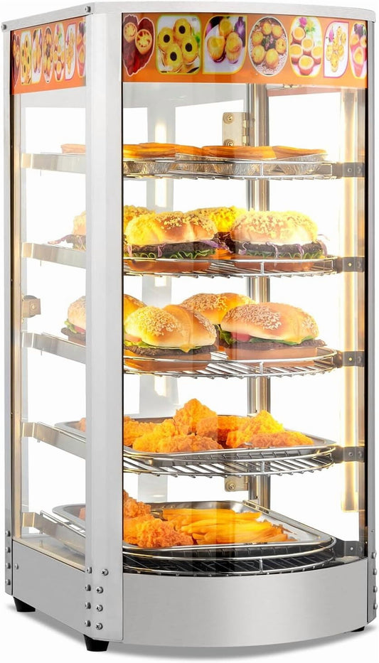 N/A 5-Tier Food Warmer Display Pizza Warmer,Commercial Countertop Food Warmer