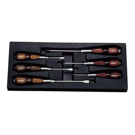Nepro NPNTD306 Wood Handle Precision Grip Screwdriver Set - 6 Piece
