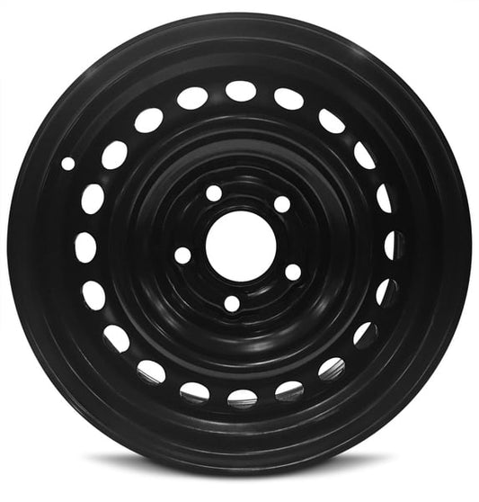 New 15x6 inch Wheel for Kia Soul (10-13) Black Painted Steel Rim