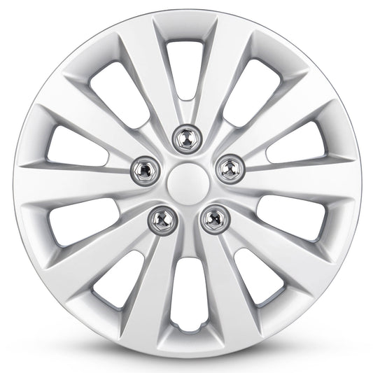 New 16 Inch Hubcaps For 2013-2023 Nissan Leaf - Set of 4 Silver - Wheel Covers