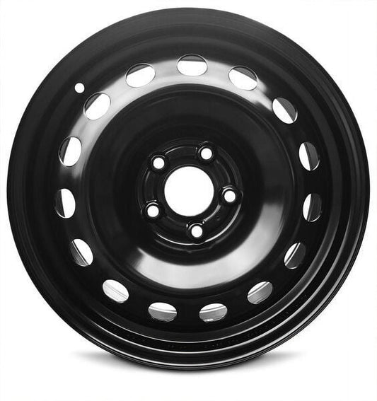 New 16x6.5 inch Wheel for Jeep Renegade (15-19) Black Painted Steel Rim