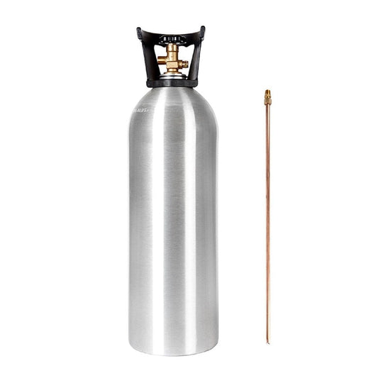New 20 lb. Aluminum CO2 Cylinder with CGA320 Valve and Siphon - Carbon Dioxide Tank