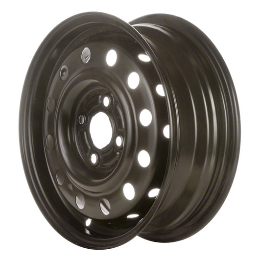 New Aftermarket  Painted Black Steel Wheel 14 x 5 21010128 24 Hole Style fits 1991-1992 Saturn SC