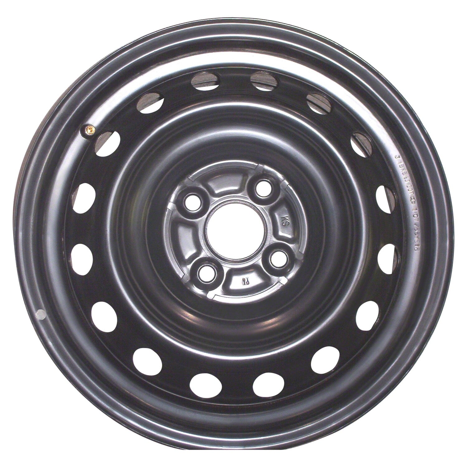 New Aftermarket  Painted Black Steel Wheel 15 x 5.5 4261152501 16 Hole Style fits 2007-2011 Toyota Yaris