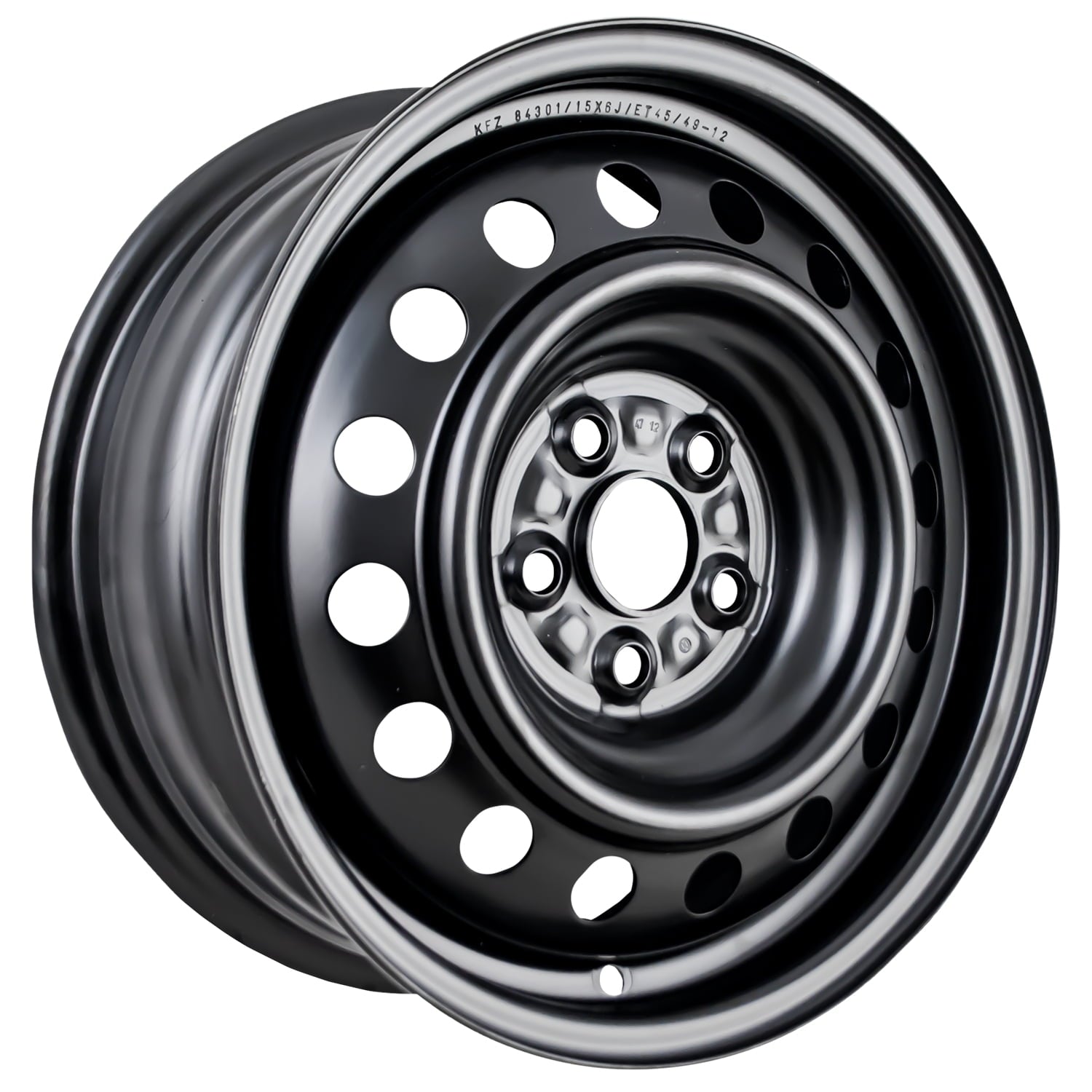 New Aftermarket  Painted Black Steel Wheel 15 x 6 4261102471 16 Slot Style fits 2003-2007 Toyota Corolla