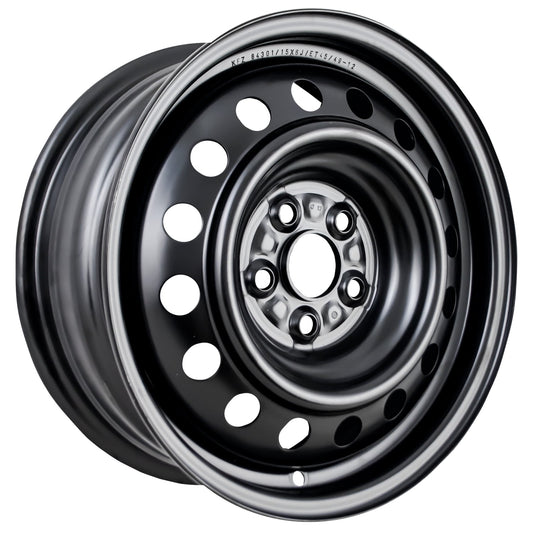 New Aftermarket  Painted Black Steel Wheel 15 x 6 4261102471 16 Slot Style fits 2003-2007 Toyota Corolla