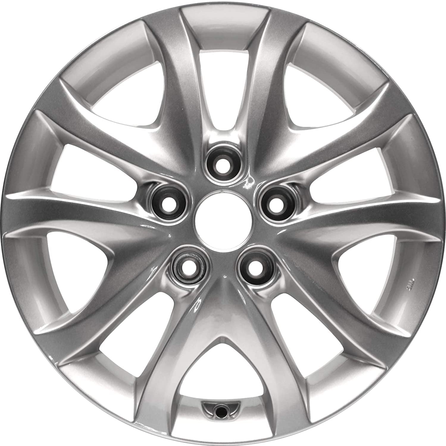 New Aluminum Alloy Wheel Rim 16 Inch Fits 2009-2012 Hyundai Elantra 16X6 5 on 115.0 - 4.5 Inches 10 Spoke