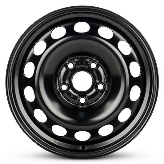 New OEM Replacement Wheel 16x6.5 in for 2005-2019 Volkswagen Jetta Painted Black 16 inch Steel Rim